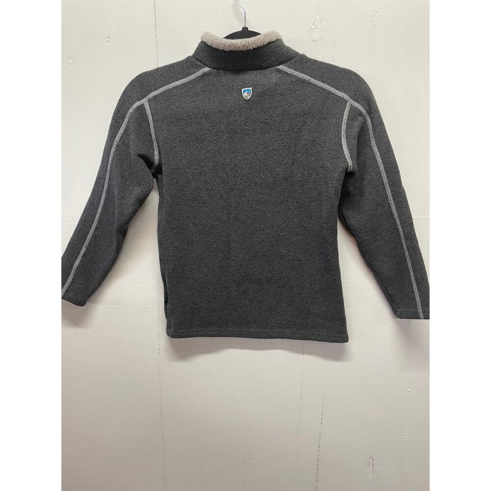 Kuhl Boy's Size Small (7-8) Pullover Dark Gray Long Sleeve Fleece Lined - Picture 3 of 8